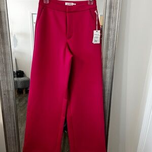 Good America Vibrant Pink Wide-Leg Trousers